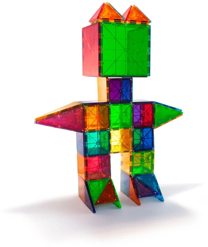 Magna-Tiles μαγνητικά Πλακίδια Clear Colors σετ 100τμχ
