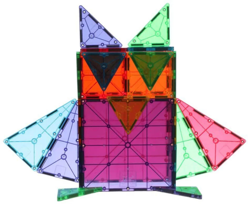 Magna-Tiles μαγνητικά Πλακίδια Clear Colors σετ 100τμχ