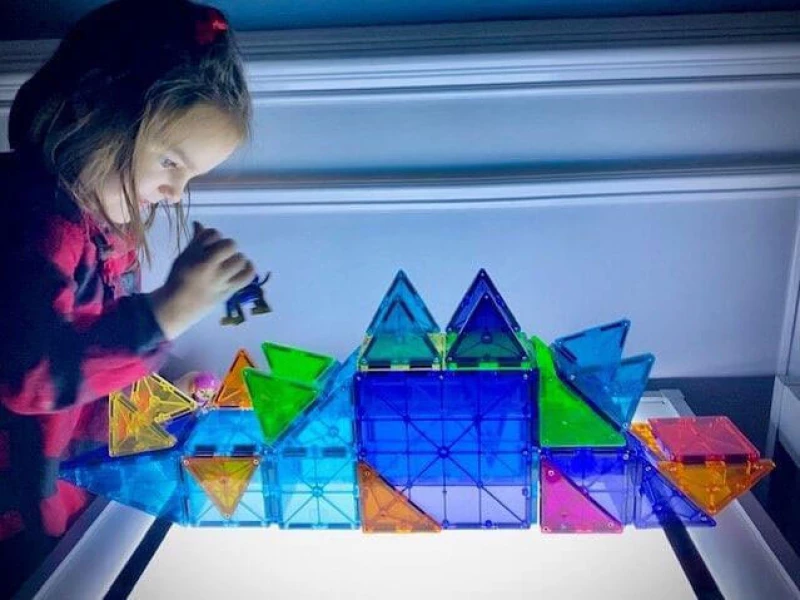 Magna-Tiles μαγνητικά Πλακίδια Clear Colors σετ 100τμχ