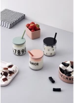Design Letters: Καπάκι με καλαμάκι για ποτήρια Tritan Beige