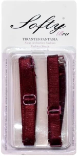 Softy Bra Τιράντες Αποσπώμενες Σατινέ για Σουτιέν 10mm Μπορντό