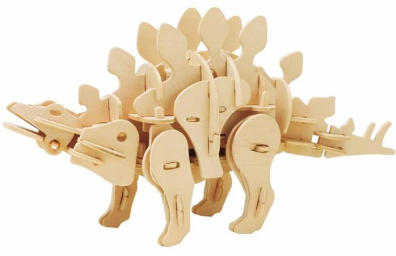ROBOTIME MINI STEGOSAURUS D440 Ξύλινο Μηχανικό Puzzle με Αισθητήρα Ήχου