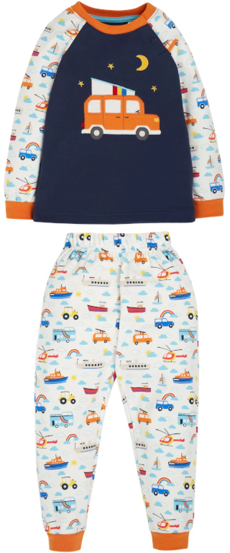 Πυτζάμες παιδικές Frugi Land Sea Sky για αγόρια