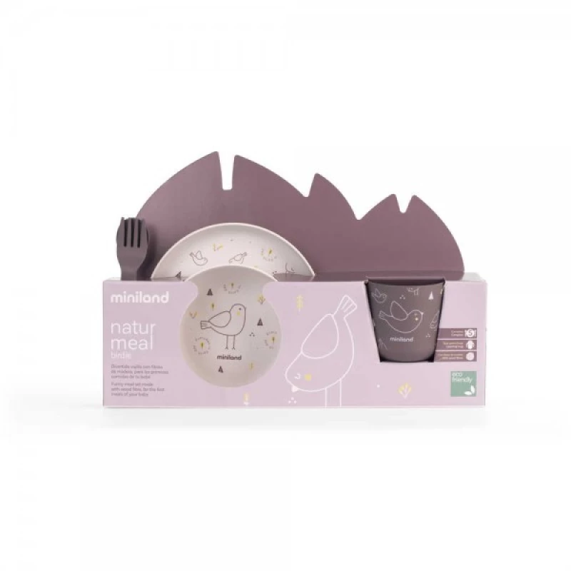 Σετ φαγητού Miniland NATURMEAL CHICK 5τμχ