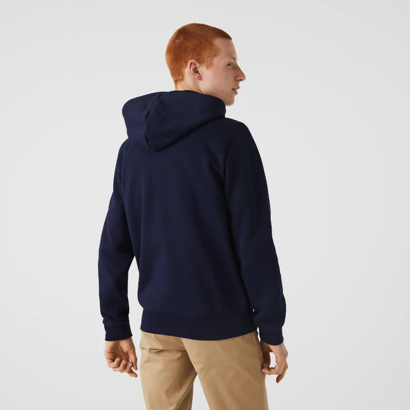 Ζακέτα ανδρική Lacoste φούτερ με κουκούλα Blue