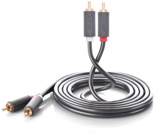 Καλώδιο Ugreen stereo 2RCA audio video cable Cinch 2m - Γκρι 10518