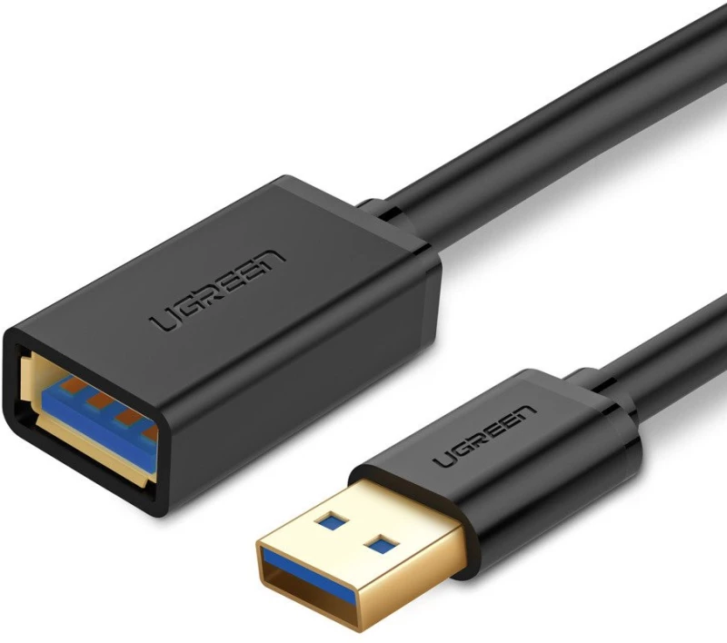 Ugreen USB 3.0 θηλυκό - Καλώδιο επέκτασης καλωδίου USB 3.0 αρσενικό 3m μαύρο 30127