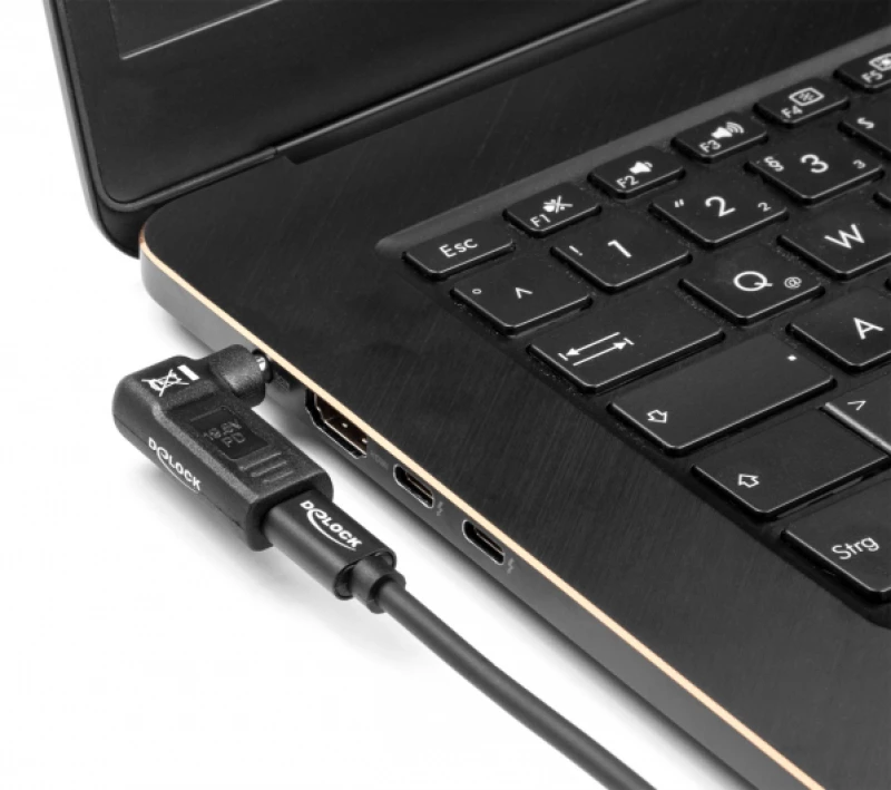 DELOCK αντάπτορας τροφοδοσίας 60007, USB-C σε Dell 4.5x3mm, 90°, μαύρος