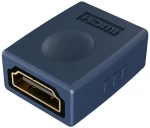 CABLETIME αντάπτορας HDMI F/F AV599, 4K/1080P, gold plated, μπλε