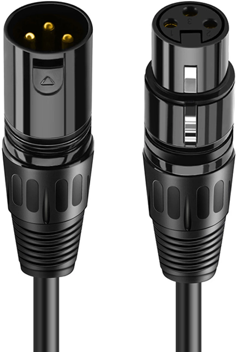 CABLETIME καλώδιο μικροφώνου XLR AV350, 3P, M/F, 24AWG, 3m, μαύρο