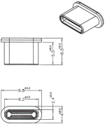 DELOCK κάλυμμα προστασίας για θύρα USB-C 64014  μαύρο  10τμχ