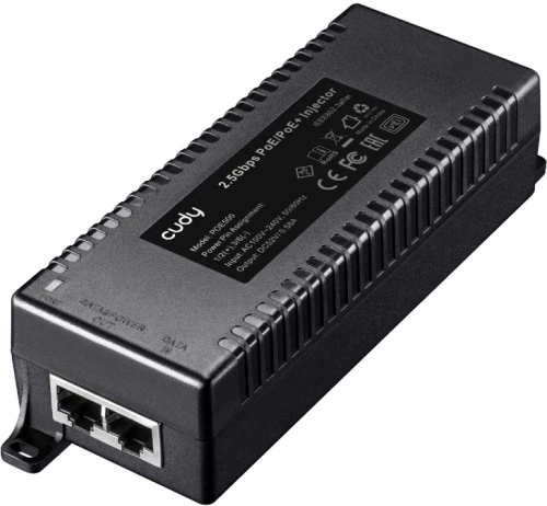 CUDY 2.5Gbps PoE+/PoE injector POE500, 30W