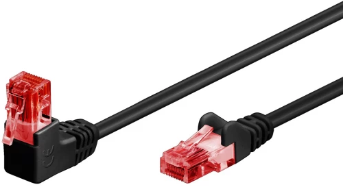 GOOBAY καλώδιο U/UTP CAT6 51517, γωνιακό, CCA AWG 25/7, 3m, μαύρο