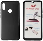 POWERTECH Θήκη Body 360° με Tempered Glass για Huawei Y6/Pro 2019, μαύρη