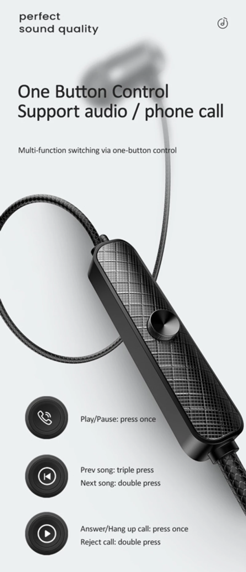 USAMS earphones με μικρόφωνο EP-42  3.5mm  1.2m  μαύρα