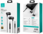 USAMS earphones με μικρόφωνο EP-42  3.5mm  1.2m  μαύρα