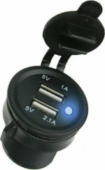 JD001 Φορτιστής Μοτοσυκλέτας 3.1A με Θύρες: 2xUSB