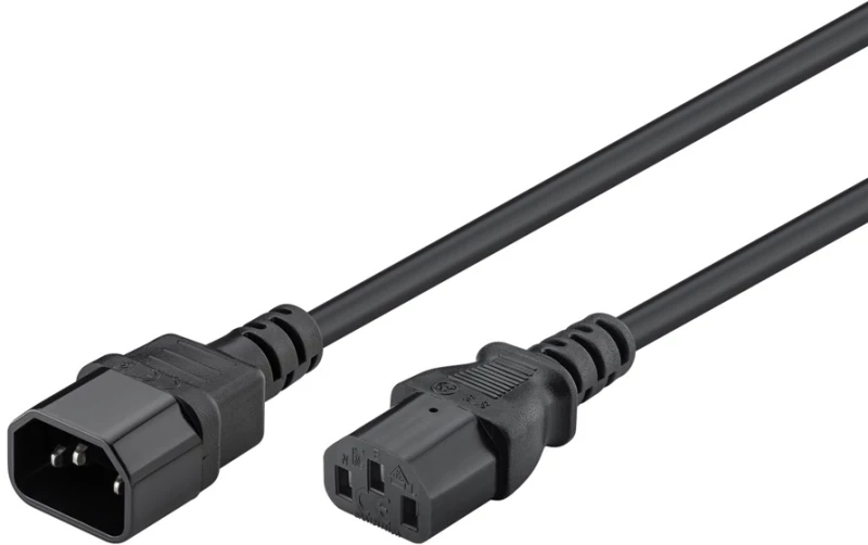 GOOBAY καλώδιο προέκτασης τροφοδοσίας 95125  0.75mm²  1m  μαύρο