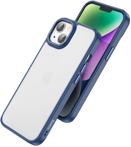 Θήκη Hoco Golden Shield Frosted Protective για Apple iPhone 14 Plus Μπλε