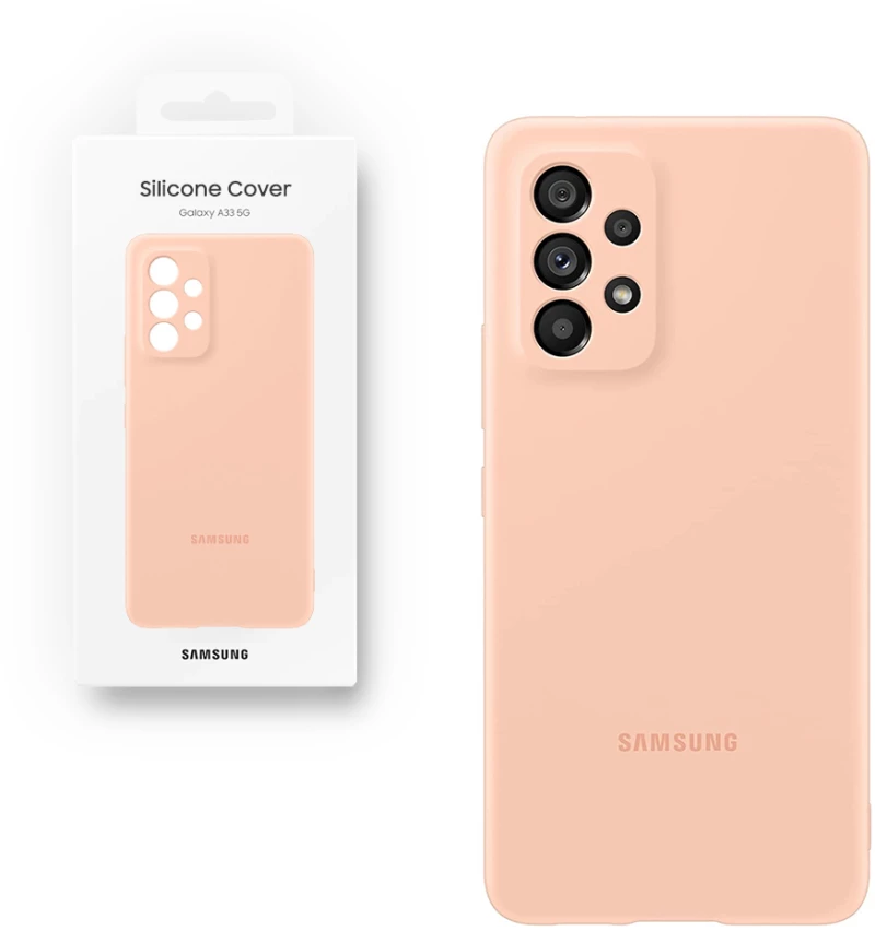 ΘΗΚΗ SAMSUNG A53 5G A536 SILICONE COVER EF-PA536TPEGWW PEACH PACKING OR