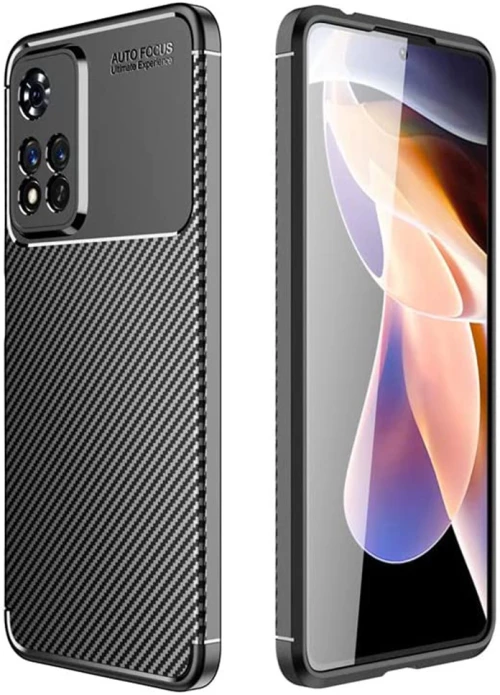 Θήκη Ancus AutoFocus Carbon Fiber για Xiaomi Poco X4 Μαύρη