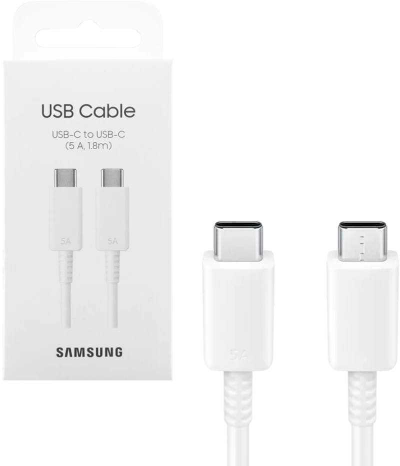 SAMSUNG EP-DX510JWEGEU TAB S8 USB-C TYPE C TO TYPE C ΦΟΡΤΙΣΗ-DATA 5A 1.8m WHITE PACKING OR