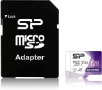 SILICON POWER micro SDHC 128GB CLASS 10 UHS-1 U3 V30 SUPERIOR PRO +SD ADAPTOR SP128GBSTXDU3V20AB