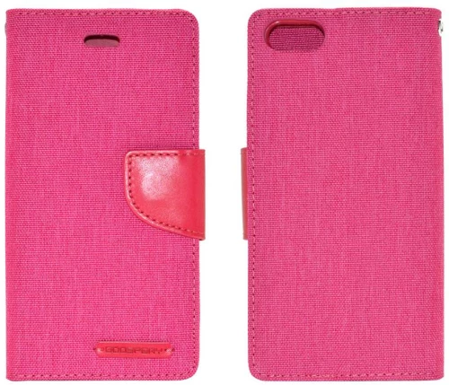 Θήκη Book Goospery Canvas Diary για Apple iPhone 6/6S Ρόζ by Mercury