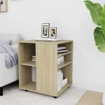 vidaXL Ντουλάπι Τροχήλατο Sonoma Δρυς 60x53x72 εκ. Μοριοσανίδα N/A Καφέ