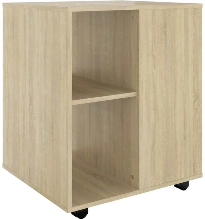 vidaXL Ντουλάπι Τροχήλατο Sonoma Δρυς 60x53x72 εκ. Μοριοσανίδα N/A Καφέ