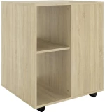 vidaXL Ντουλάπι Τροχήλατο Sonoma Δρυς 60x53x72 εκ. Μοριοσανίδα N/A Καφέ