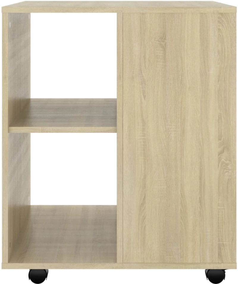 vidaXL Ντουλάπι Τροχήλατο Sonoma Δρυς 60x53x72 εκ. Μοριοσανίδα N/A Καφέ