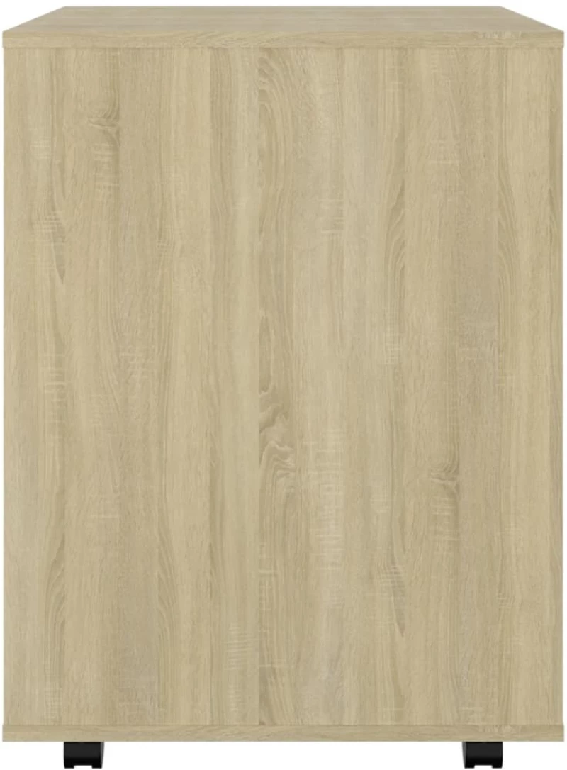 vidaXL Ντουλάπι Τροχήλατο Sonoma Δρυς 60x53x72 εκ. Μοριοσανίδα N/A Καφέ