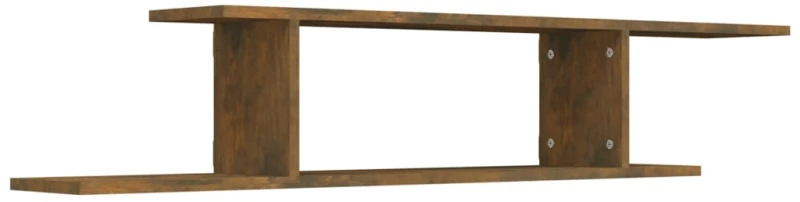 vidaXL Ράφι Τηλεόρασης Επιτοίχιο Καπν. Δρυς 125x18x23 εκ Επεξεργ. Ξύλο N/A Καφέ