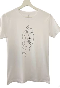 T-Shirt Λευκό Face Art