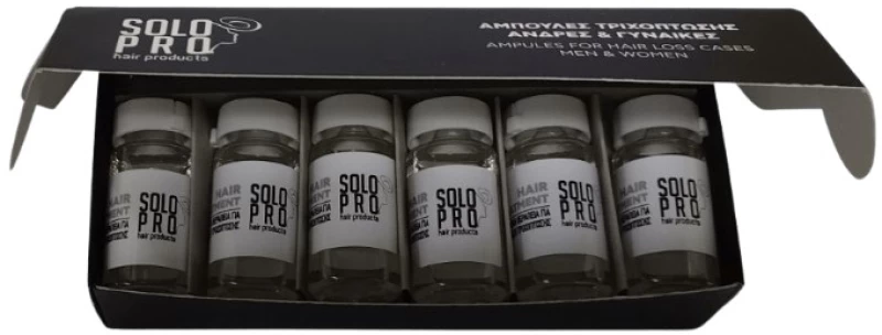 ΑΜΠΟΥΛΕΣ ΤΡΙΧΟΠΤΩΣΗΣ  SOLO PRO (6X10ML)