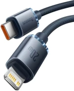 BASEUS CRYSTAL SHINE PD20W Καλώδιο Φόρτισης Συγχρονισμού TYPE-C σε LIGHTNING 2.0M - ΜΑΥΡΟ