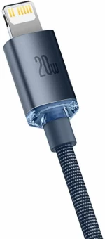 BASEUS CRYSTAL SHINE PD20W Καλώδιο Φόρτισης Συγχρονισμού TYPE-C σε LIGHTNING 2.0M - ΜΑΥΡΟ