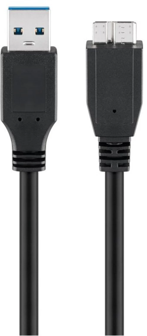 GOOBAY καλώδιο USB 3.0 σε USB 3.0 micro Τype B 95026, 1.8m, μαύρο