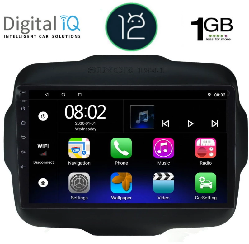 DIGITAL IQ RTA 1290_GPS (9inc) MULTIMEDIA TABLET OEM JEEP RENEGADE  mod. 2014>