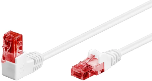 GOOBAY καλώδιο U/UTP CAT6 51522, γωνιακό, CCA AWG 25/7, 1m, λευκό