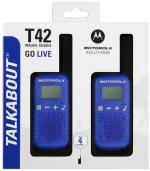 Walkie Talkie Motorola Go Live PMR T42 Μπλε. Εύρος Κάλυψης 4 km
