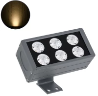 GloboStar® FLOOD-DANY 90375 Προβολέας Wall Washer για Φωτισμό Κτιρίων LED 24W 2160lm 5° DC 24V Αδιάβροχο IP65 L16 x W9.5 x H7.5cm Θερμό Λευκό 3000K - Γκρι Ανθρακί - 3 Years Warranty