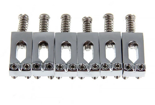 GMi Solid Saddles Set for Strat - 10.5mm, Chrome