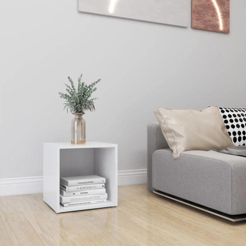 vidaXL Έπιπλο Τηλεόρασης Λευκό 37 x 35 x 37 εκ. από Μοριοσανίδα N/A Λευκό