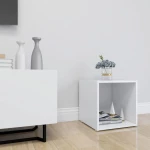vidaXL Έπιπλο Τηλεόρασης Λευκό 37 x 35 x 37 εκ. από Μοριοσανίδα N/A Λευκό