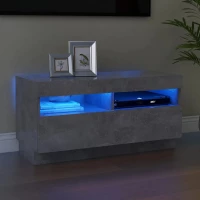 vidaXL Έπιπλο Τηλεόρασης με LED Γκρι Σκυροδέματος 80 x 35 x 40 εκ. 80 x 35 x 40 cm Γκρι