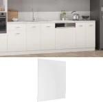 vidaXL Πρόσοψη Πλυντηρίου Πιάτων Λευκή 59,5 x 3 x 67 εκ. Μοριοσανίδα  Λευκό