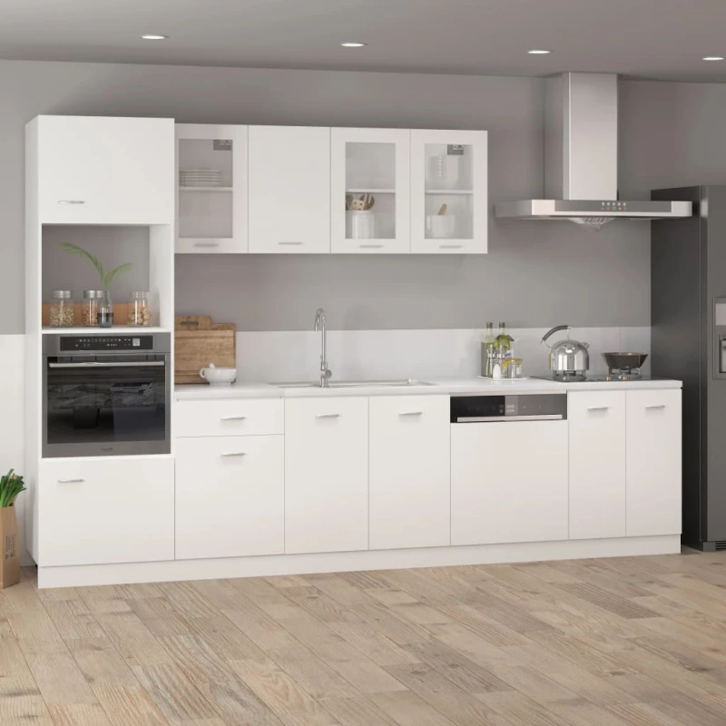 vidaXL Πρόσοψη Πλυντηρίου Πιάτων Λευκή 59,5 x 3 x 67 εκ. Μοριοσανίδα  Λευκό