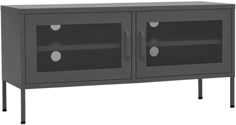 vidaXL Έπιπλο Τηλεόρασης Ανθρακί 105x35x50 εκ. από Ατσάλι N/A Ανθρακί